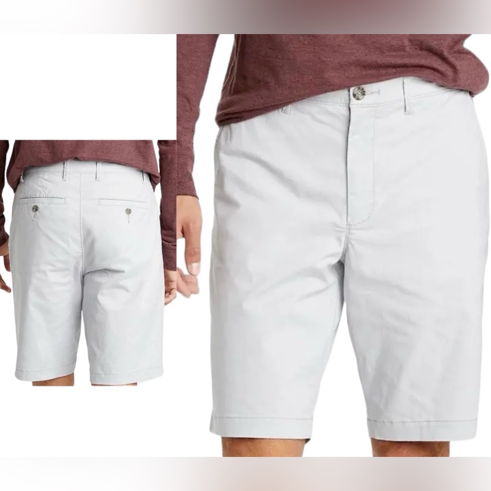 GOODFELLOW & CO Men's Linden Flat Front Chino Shorts - Light Cream Khaki